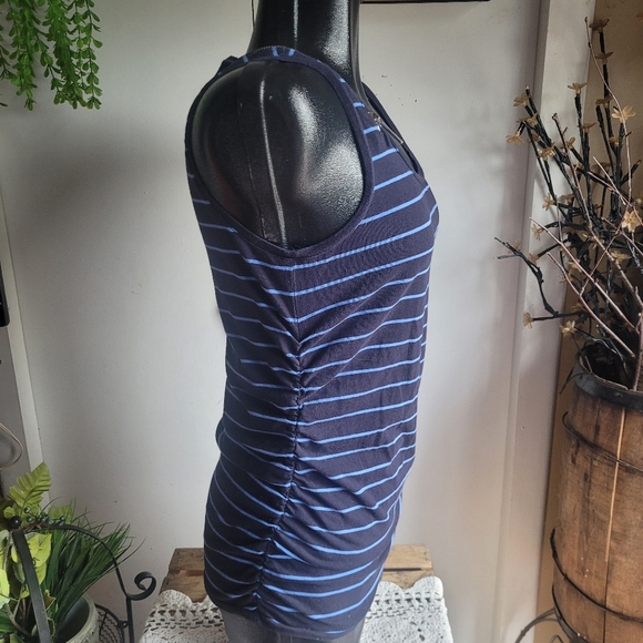 Michael Kors Blue Striped Tank Top M - Picture 4 of 6